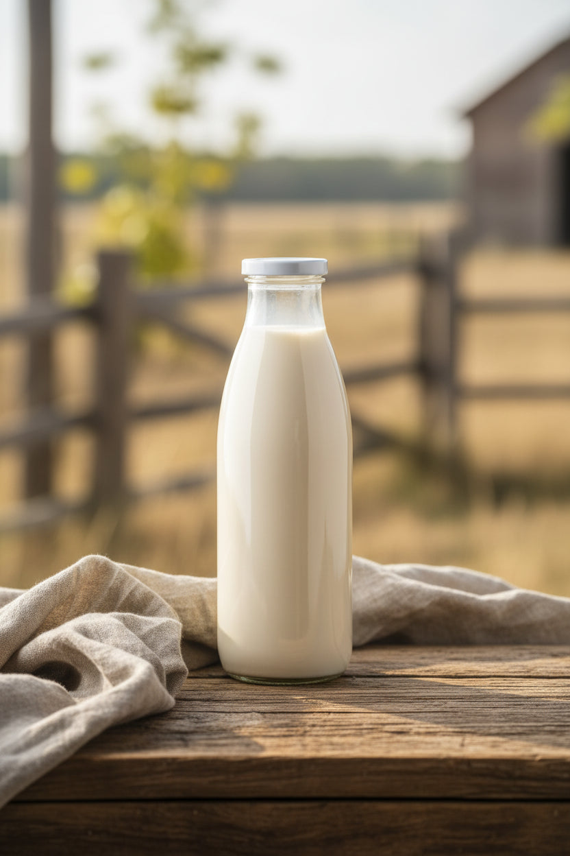 Leche entera cruda